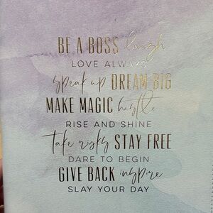 Pastel Inspirational Journal with Gold Text from Indigo Paper